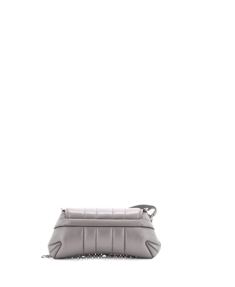 Small Horsebit Chain Shoulder Bag Vertical Quilted Leather