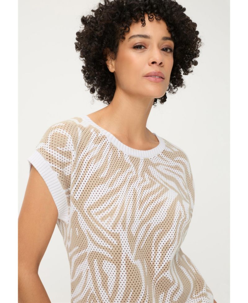 Women's Ajour Knit Neo Zebra Sweater
