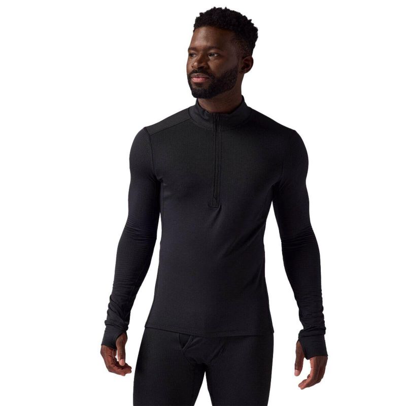 Men's Pines Microgrid Ultra-Lt Baselayer 1/4-Zip Top Lightweight Long Underwear Tops