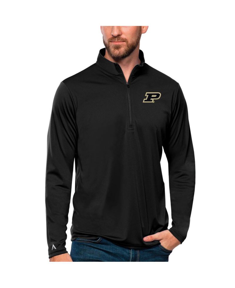 Men's Black Purdue Boilermakers Tribute Quarter-Zip Top