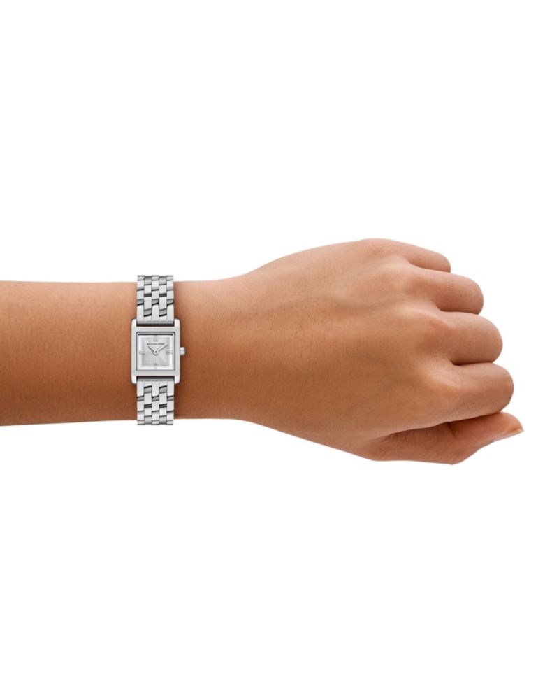 Women's Georgie Two-Hand Silver-Tone Stainless Steel Watch, 20mm