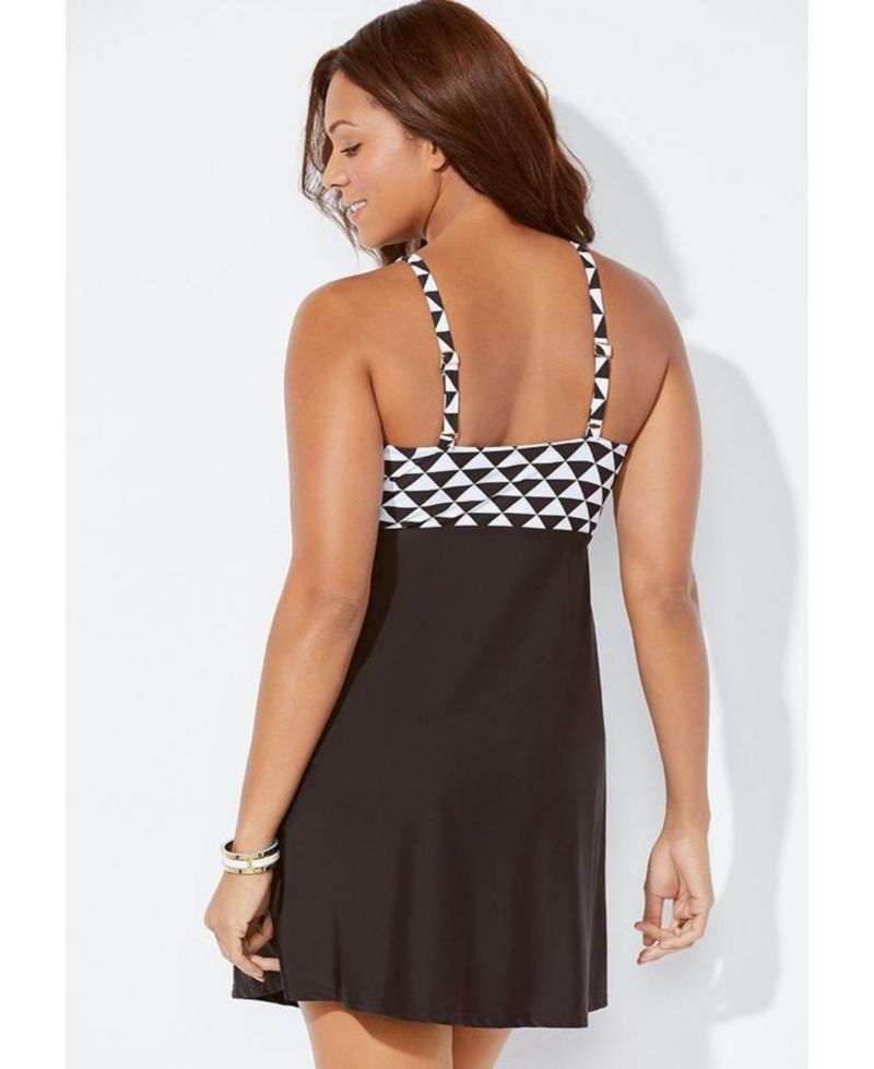 Women's Macrame High Neck Swimdress