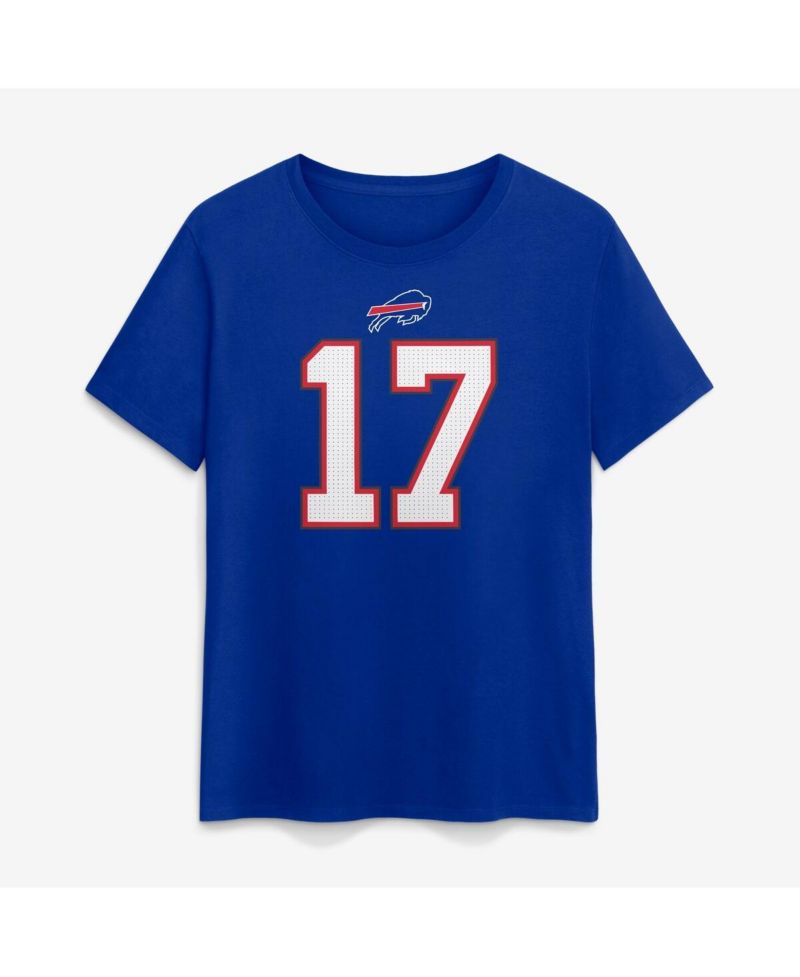 Women's Josh Allen Royal Buffalo Bills Player Name & Number T-Shirt