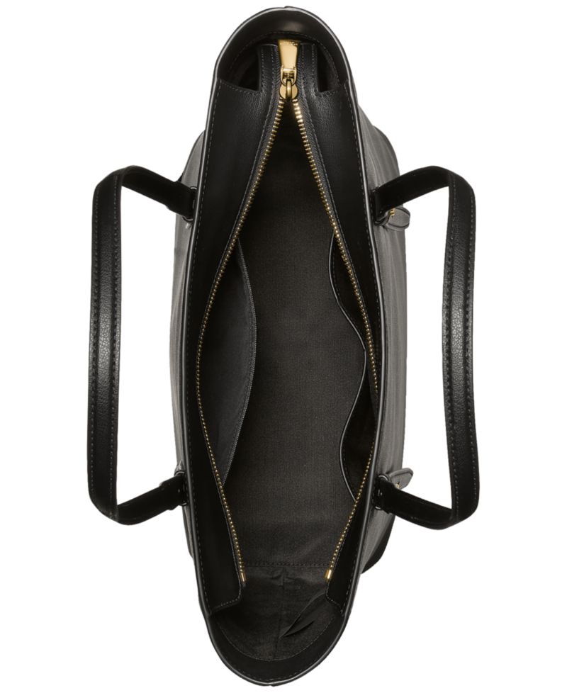 Do It All Large Leather Zip Tote Bag