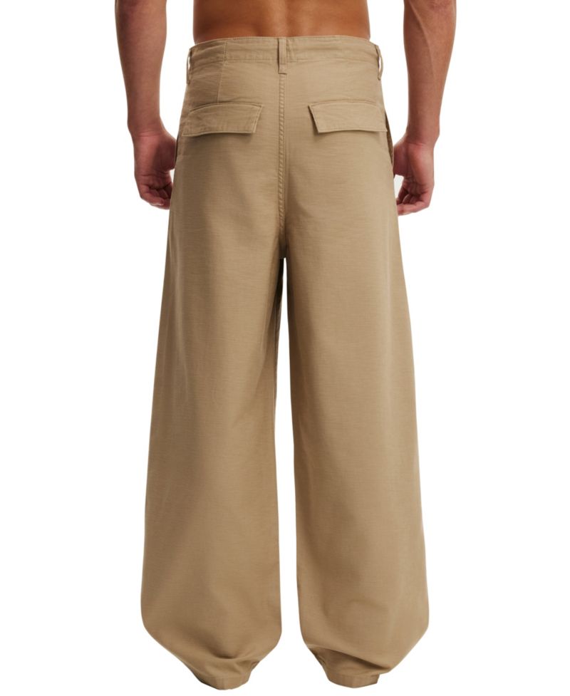Men's Super Baggy Utility Wide-Leg Elastic-Waist Casual Pants