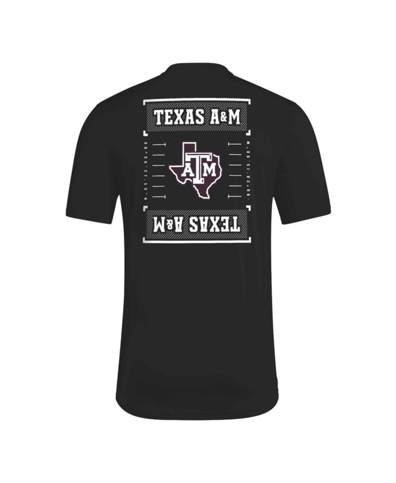Men's Black Texas A M Aggies Locker Football Icon AEROREADY Pre-Game T-Shirt