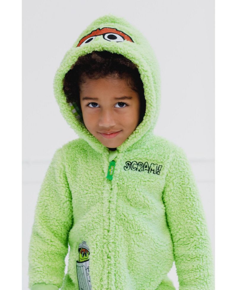 Baby Boys (0-12M) Cozy Sherpa Zip Up Cosplay Costume Coverall