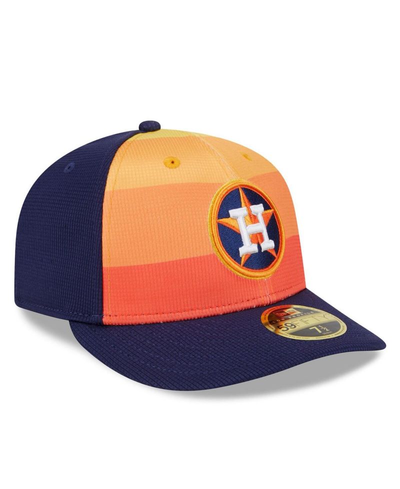 Men's Orange Houston Astros 2024 Batting Practice Low Profile 59FIFTY Fitted Hat