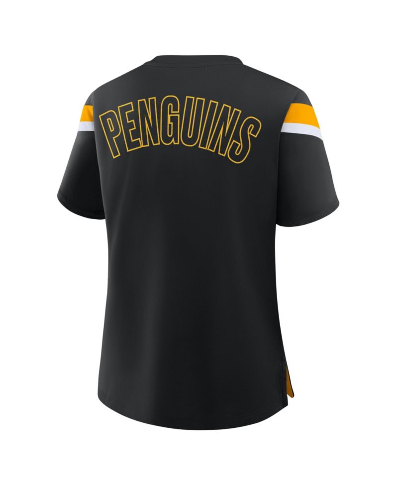 Women's Black Pittsburgh Penguins Offside Athena T-Shirt