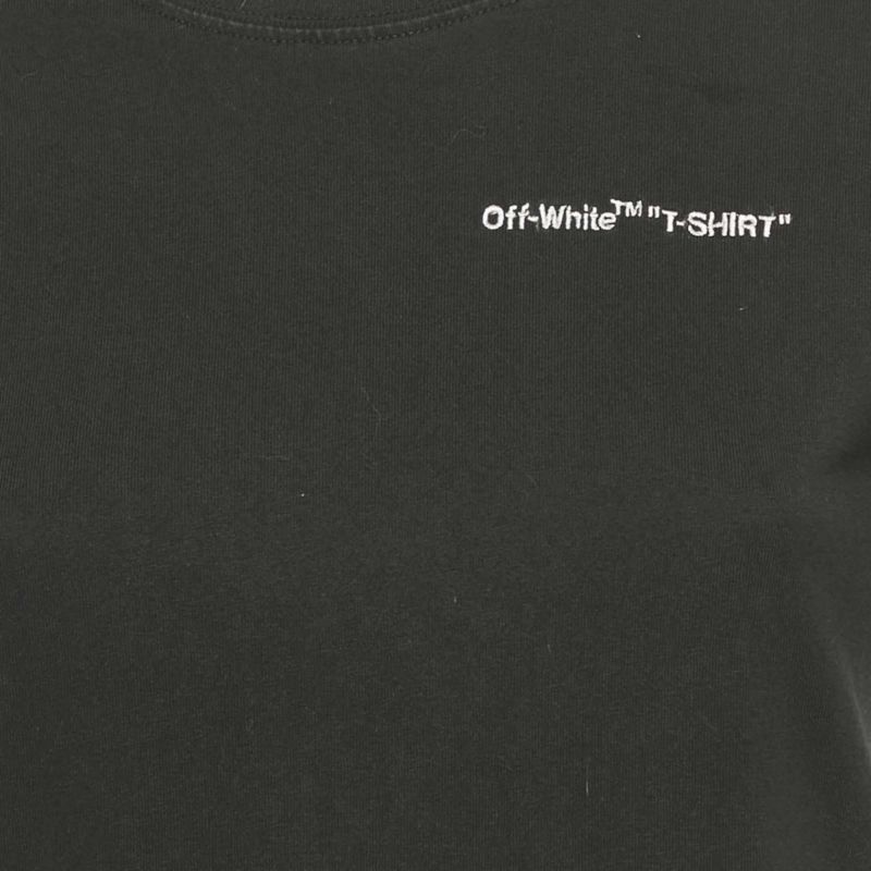 Women's Black Logo Embroidered Jersey Crew Neck T-Shirt