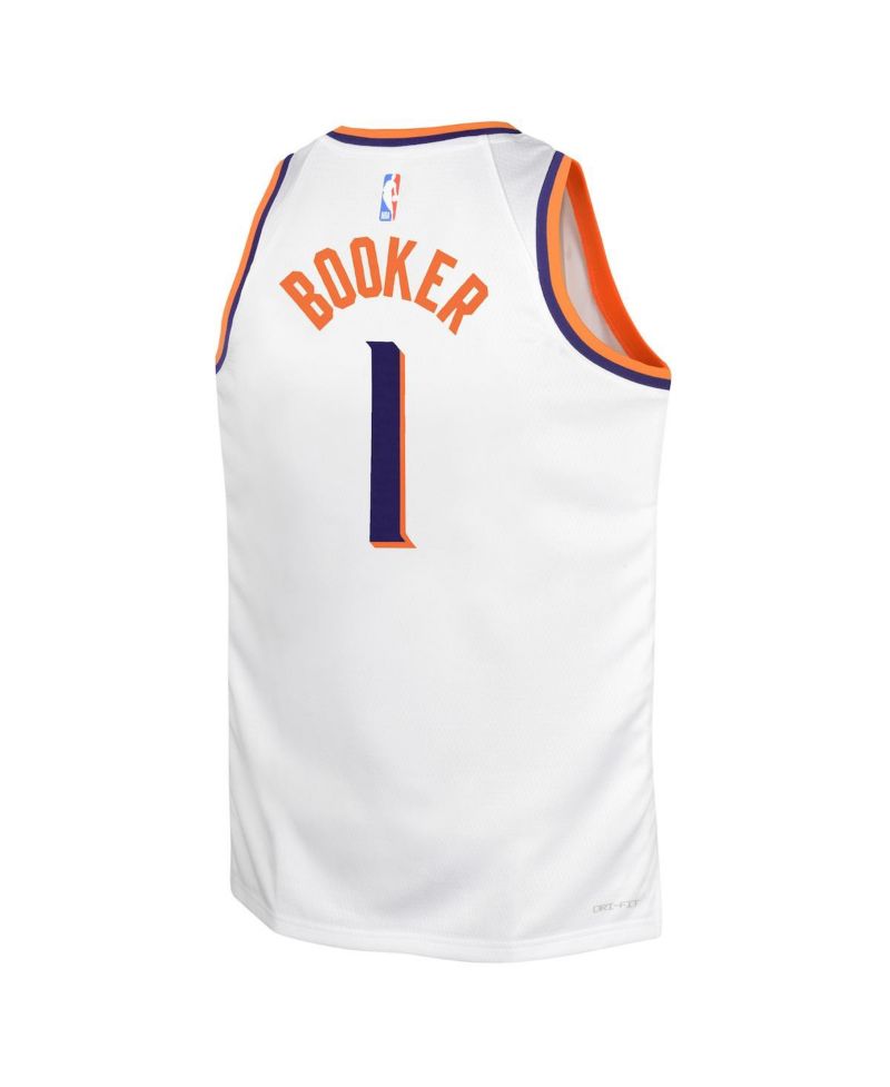 Big Boys Devin Booker White Phoenix Suns Swingman Jersey - Association