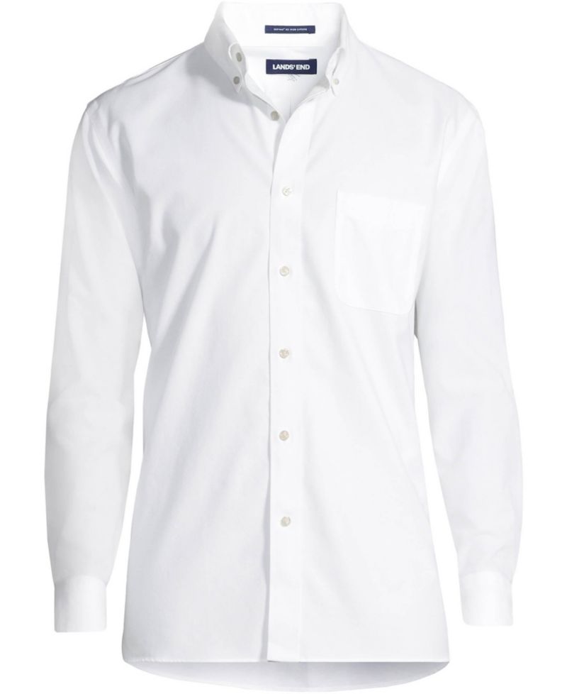 Women's Men's Big and Tall Traditional Fit Solid No Iron Supima Oxford Dress Shirt
