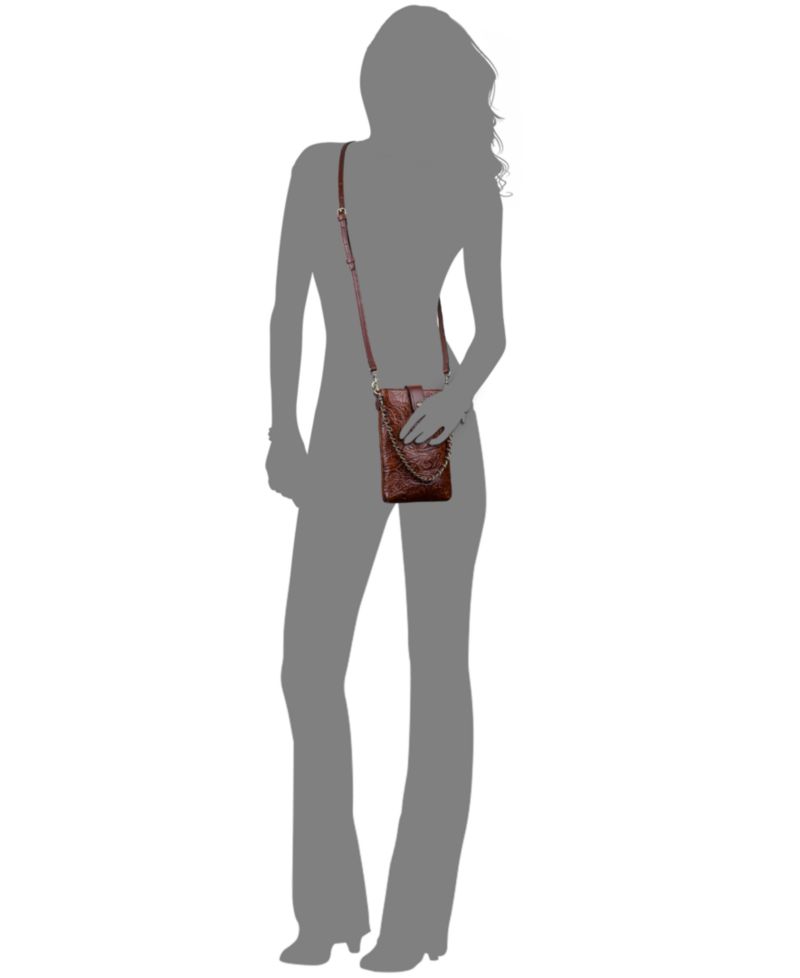 Leontine Mini Tooled Leather Crossbody Bag