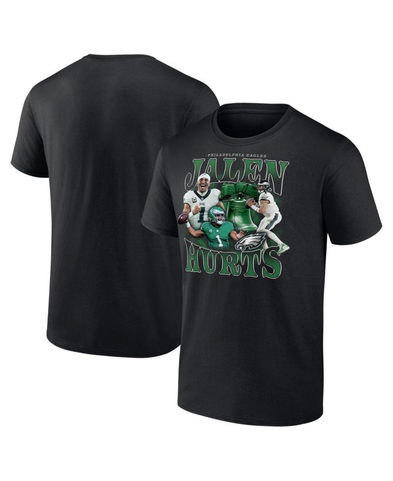 Men's Jalen Hurts Black Philadelphia Eagles Notorious Player Graphic T-Shirt