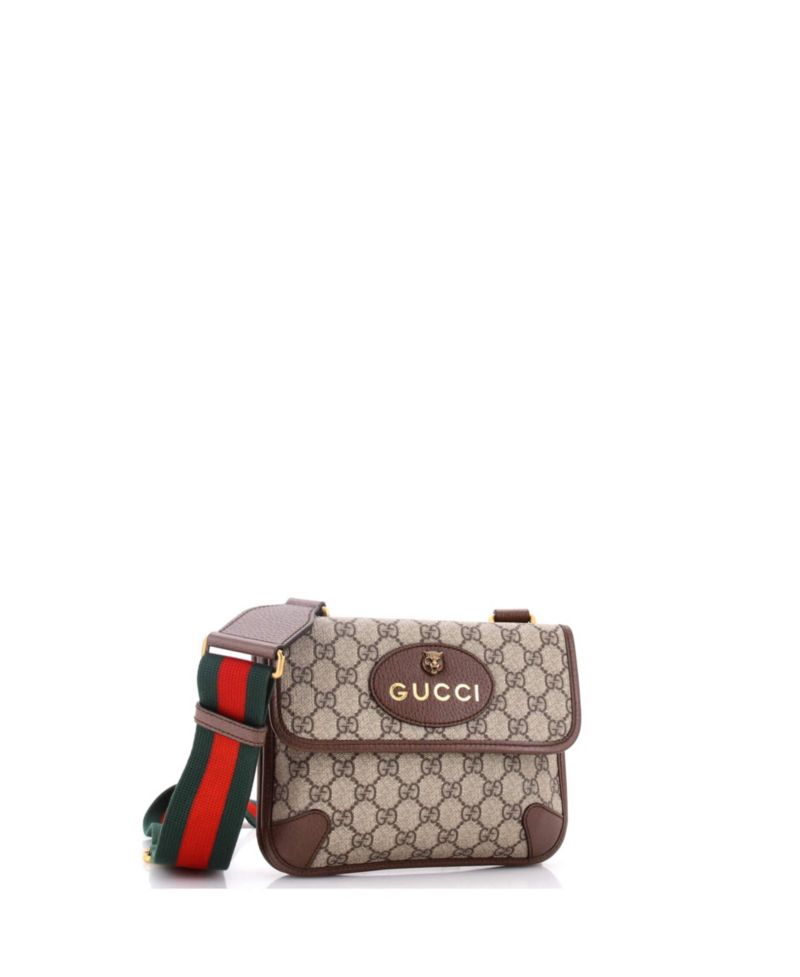 Small Neo Vintage Flap Messenger GG Coated Canvas