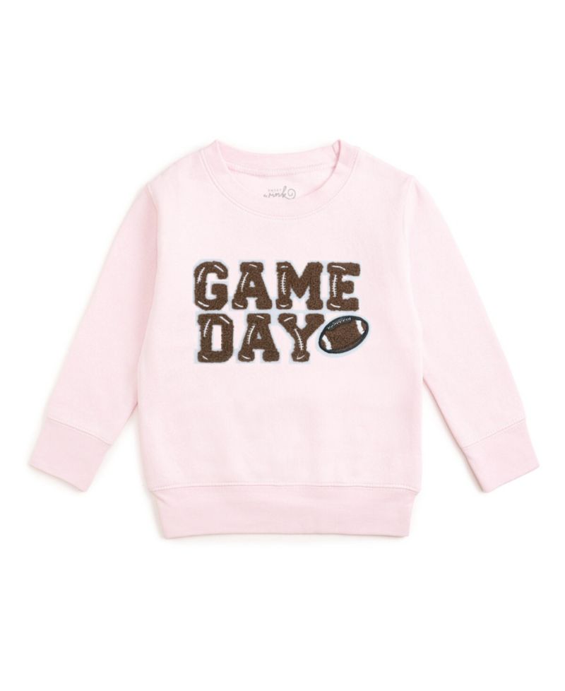 Little Girls Game Day Patch Sweatshirt
