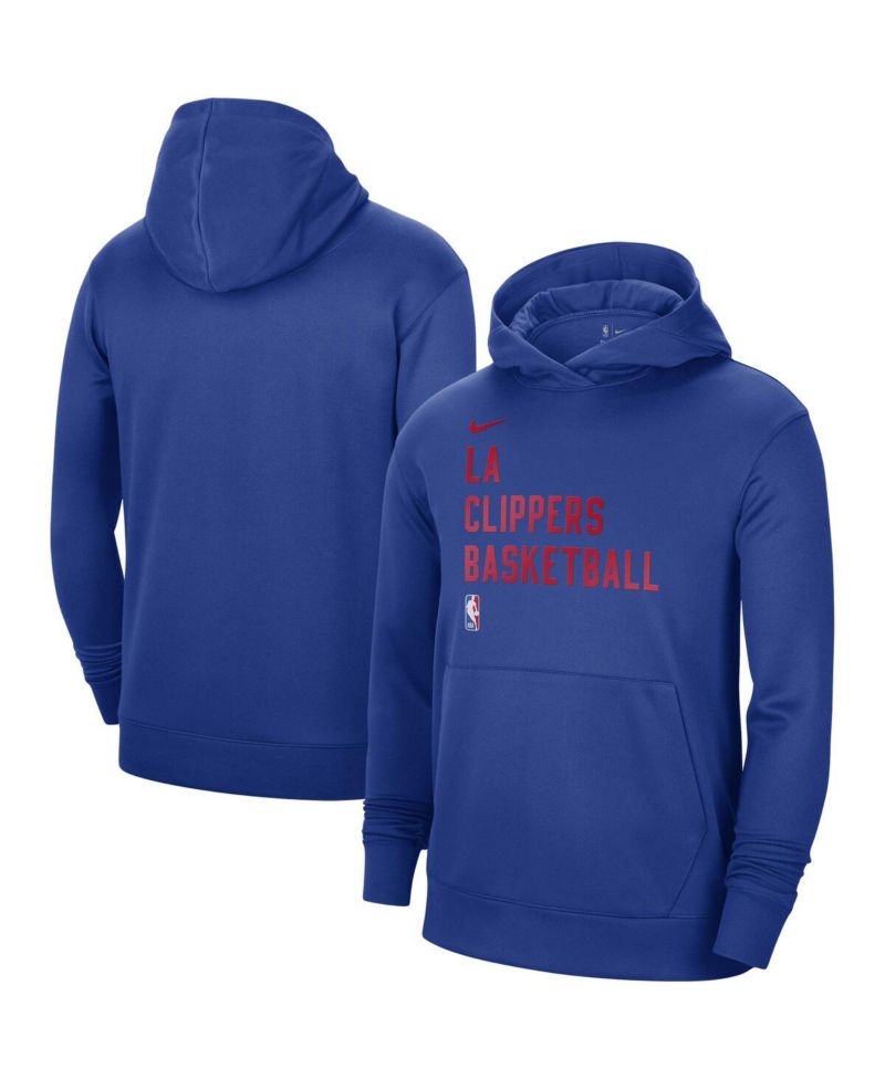 Men's and Women's Blue LA Clippers 2023/24 Performance Spotlight On-Court Practice Pullover Hoodie