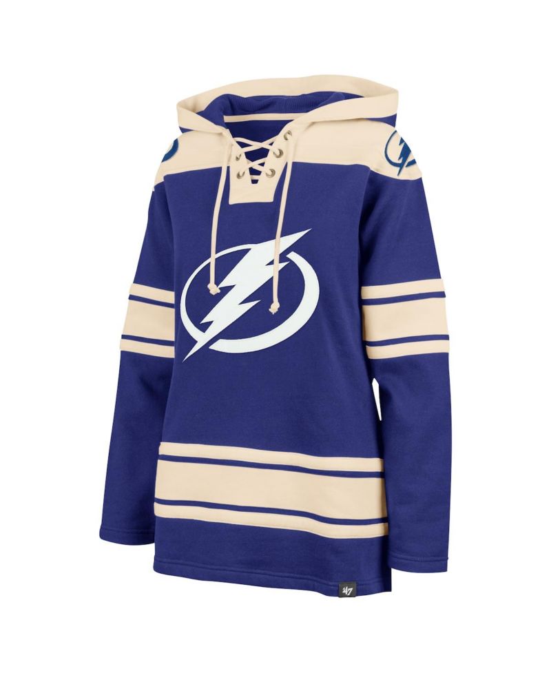 Women's Blue Tampa Bay Lightning Superior Lacer Pullover Hoodie