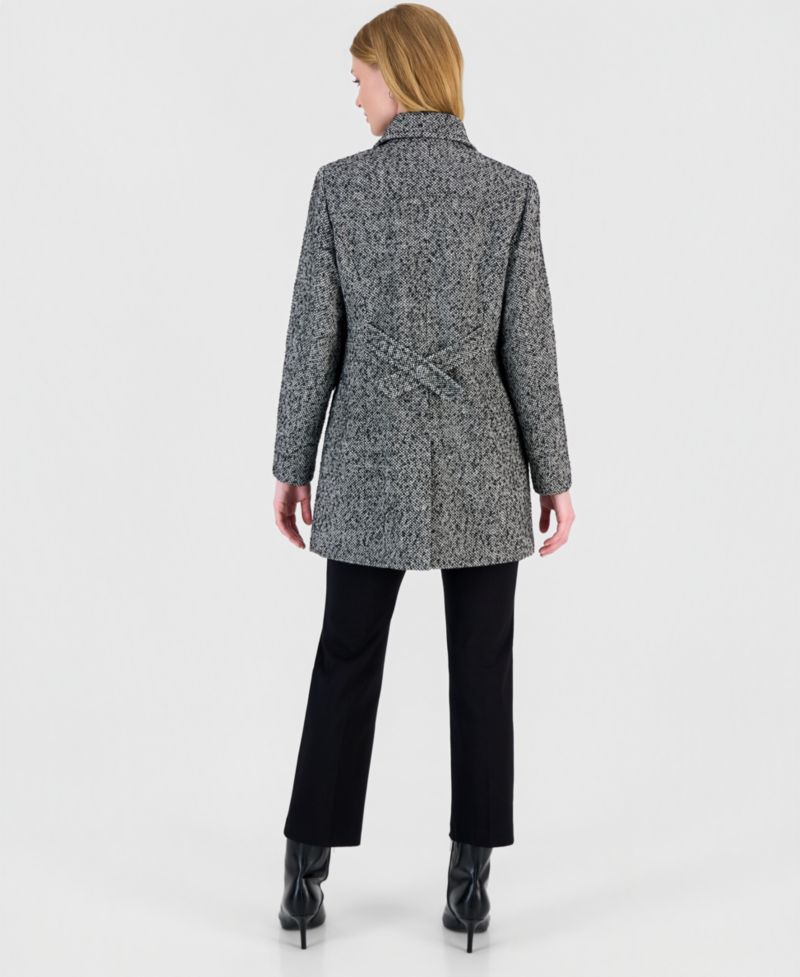 Women's Floral Beaded Double-Breasted Coat, Created for Macy's