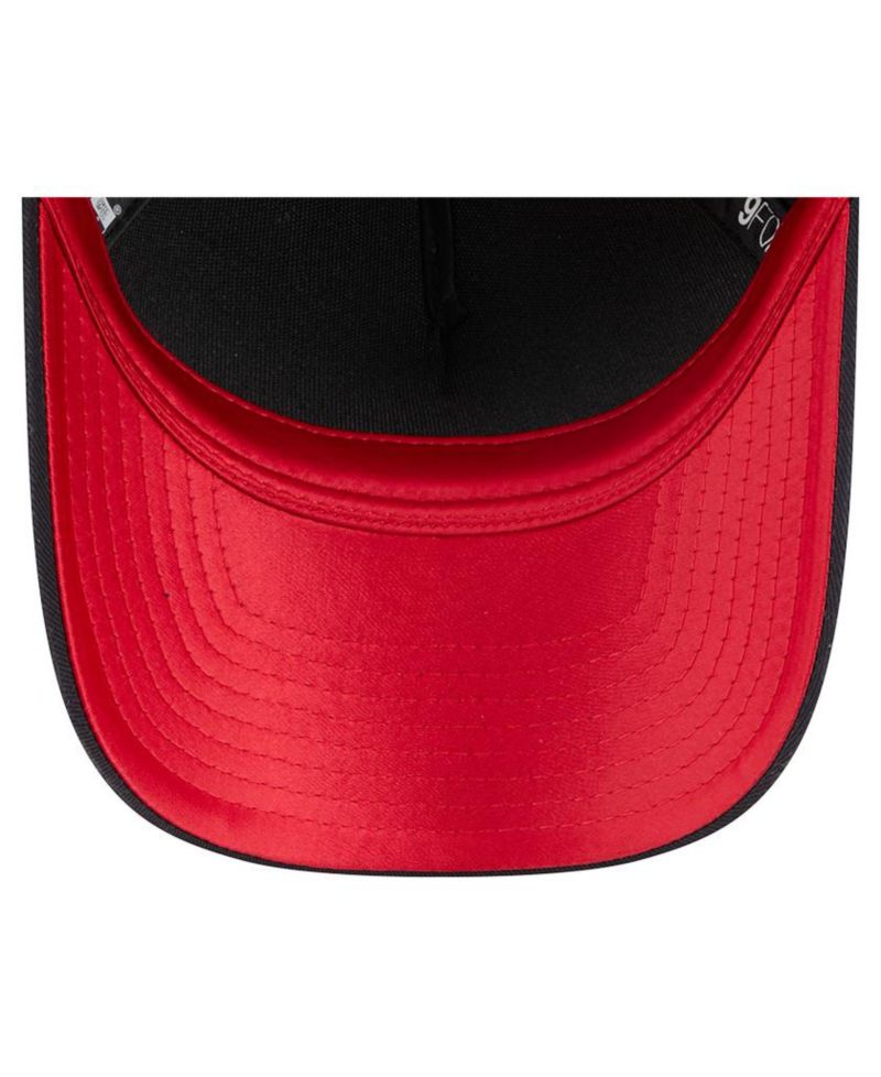 Women's Navy Atlanta Braves Metallic A-Frame 9FORTY Adjustable Hat