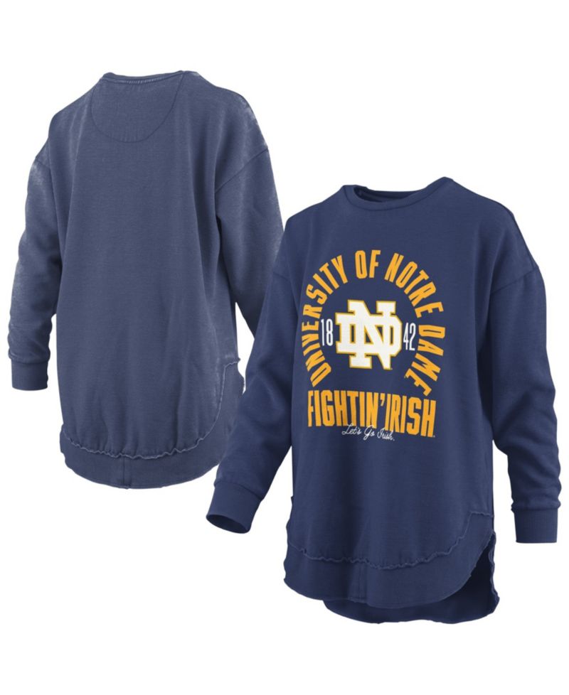 Women's Notre Dame Fighting Irish Blitz Graphic Fleece-Lined Crewneck Sweatshirt