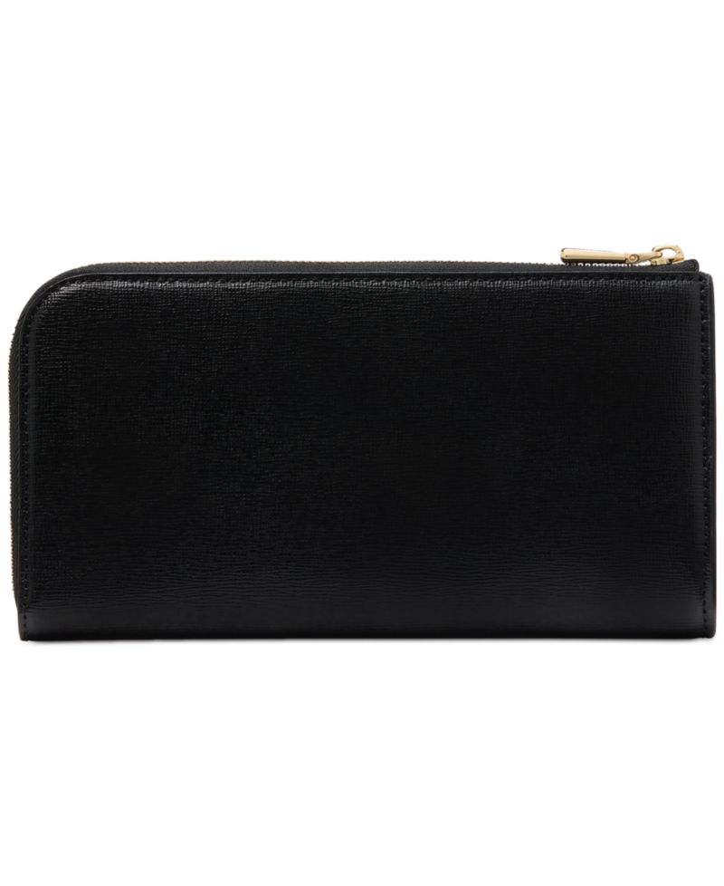Devin Saffiano Leather Zip Around Continental Wallet