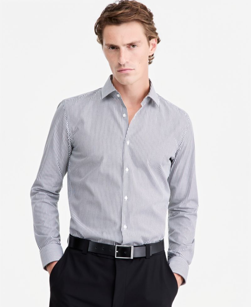 HUGO by Men's Valerio Modern-Fit Patterned Dress Shirt