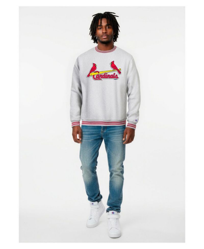 Men's Heather Gray St. Louis Cardinals Reverse Weave Sweatshirt