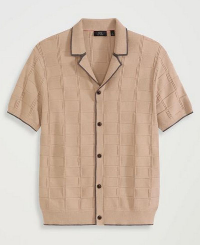 Men's Thurloe Textured Button-Front Sweater