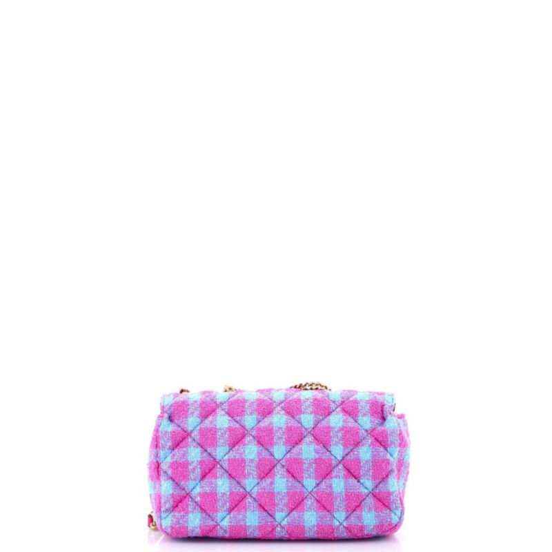 Mini Medusa Icon Chain Flap Bag Quilted Tweed