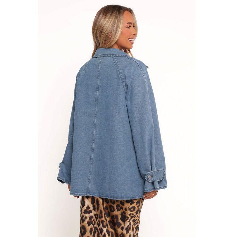 Women's Novan Oversized Shacket - Denim 10