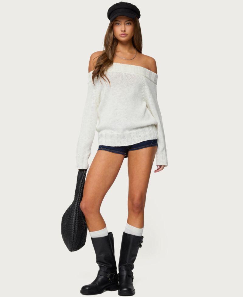 Womens Noemi Off Shoulder Sweater
