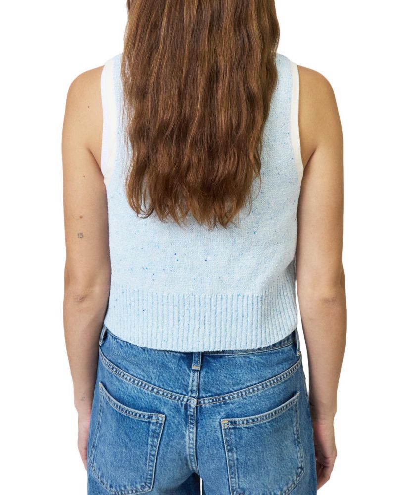 Women's Celeste Tweed Yarn Collared Top