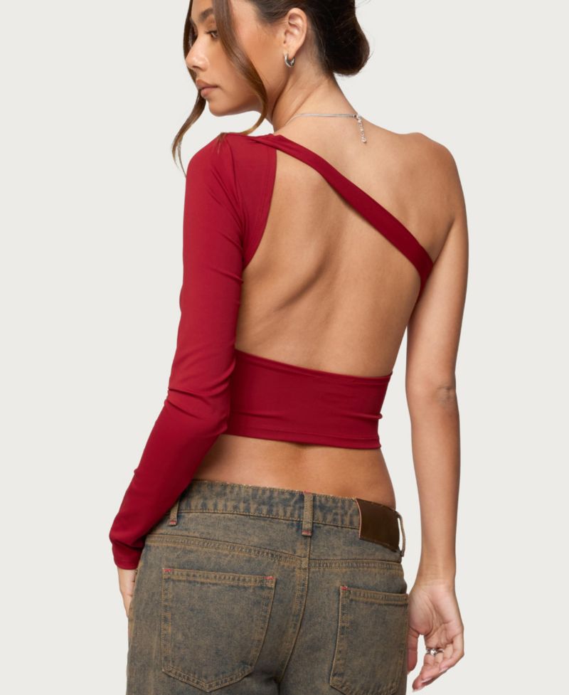 Women's Mila Asymmetric Backless One Shoulder Top