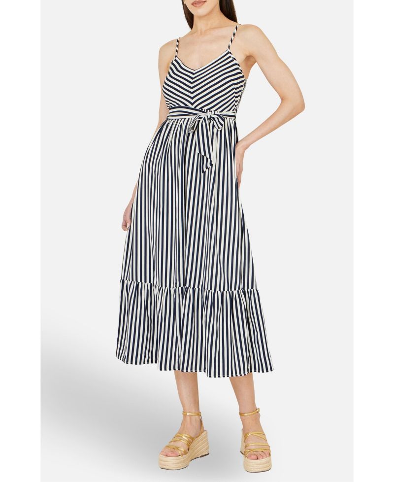 Women's Stripe Midi Sun Dress