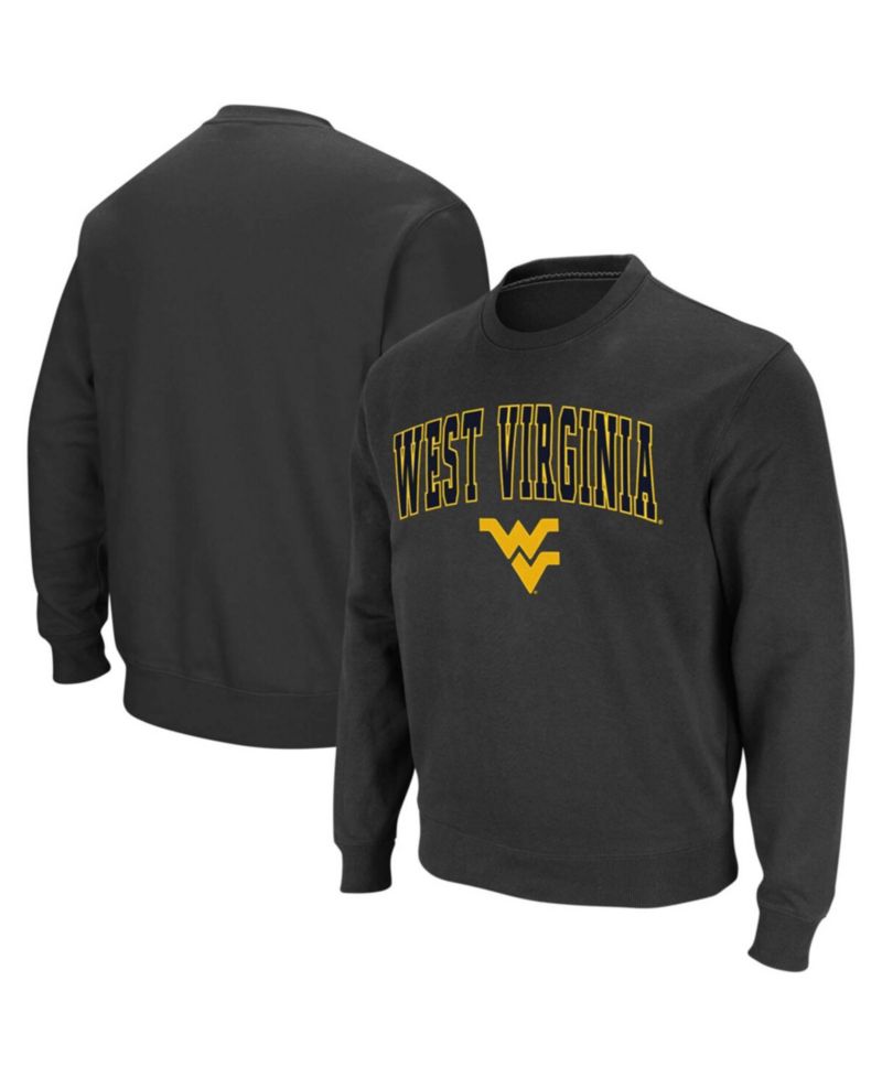 Men's West Virginia Mountaineers Arch and Logo Crew Neck Sweatshirt