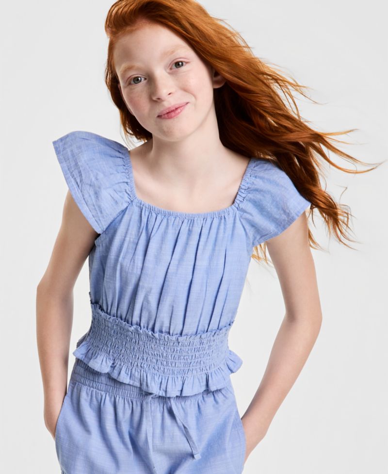 Girls' XS-XL Chambray Pants Set