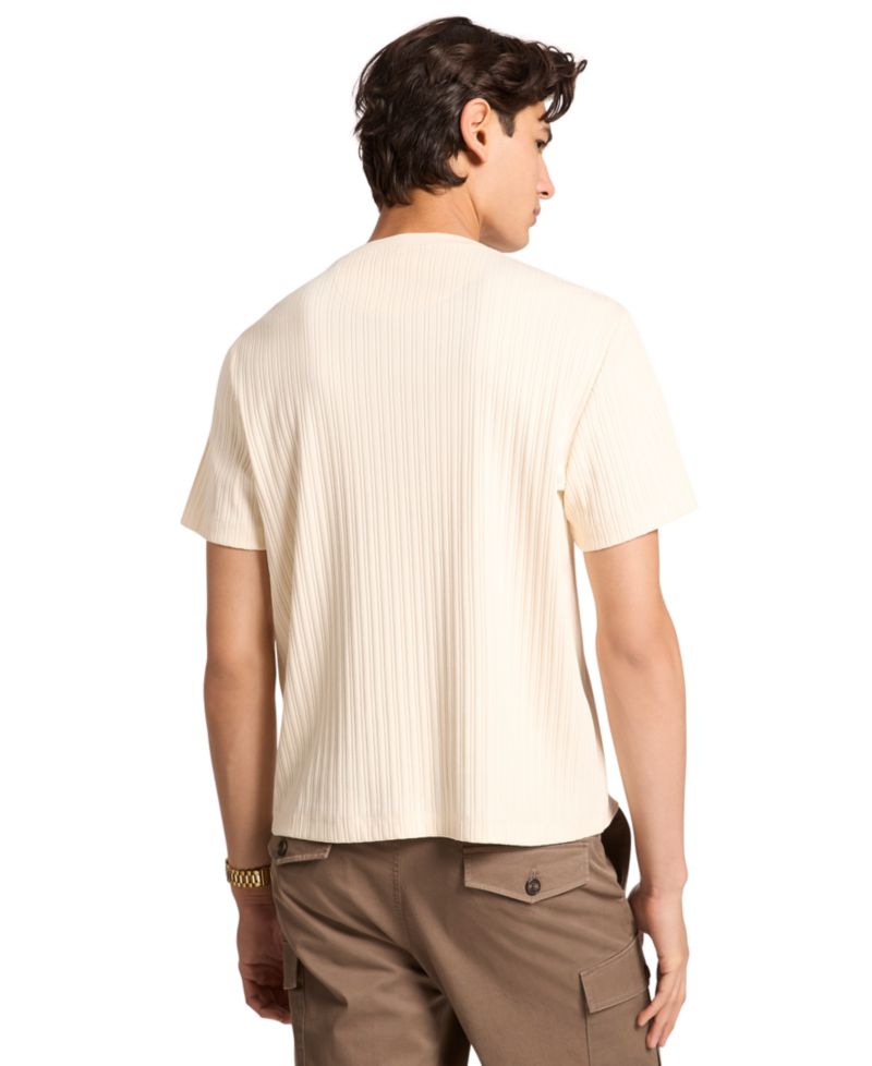 Men's Variegated-Rib Crewneck T-Shirt