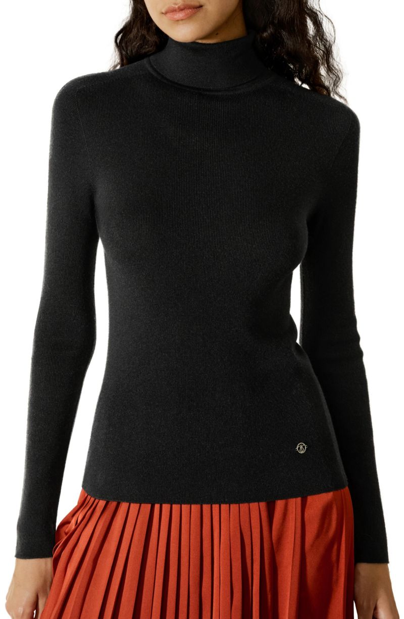 Women's Seamless Silk-Cashmere Blend Turtleneck Sweater