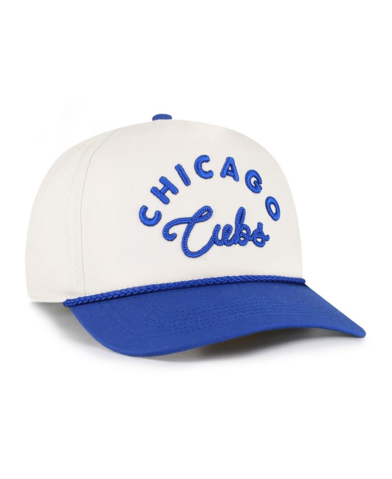 Men's Natural/Royal Chicago Cubs Rope Script Hitch Adjustable Hat