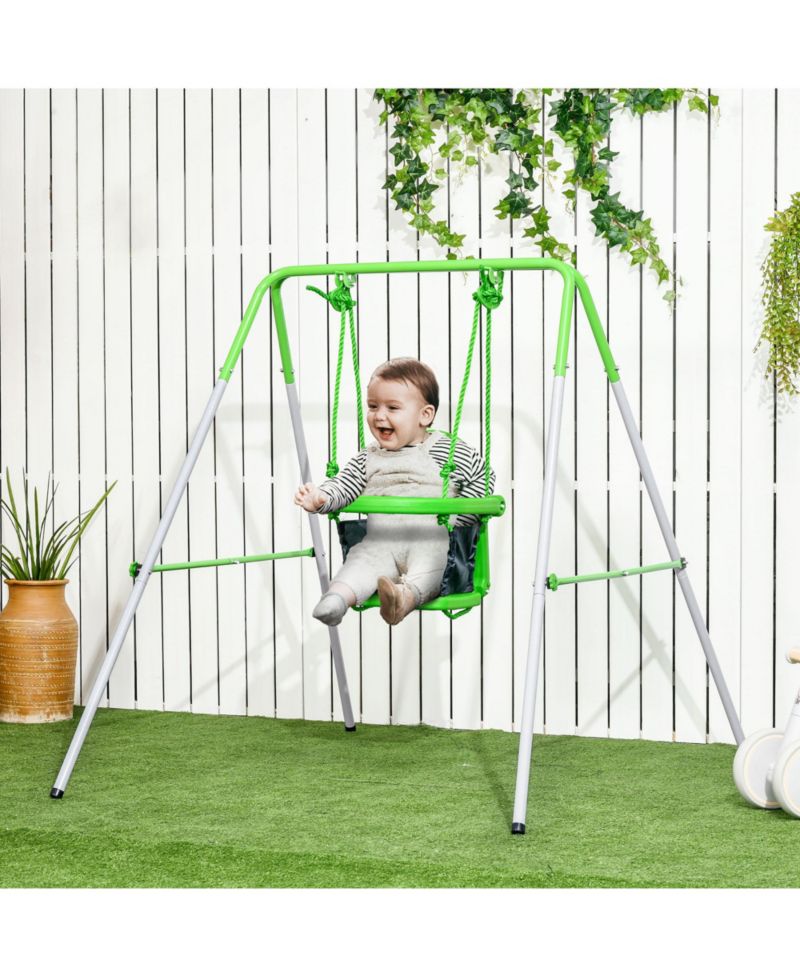 Toddler Metal Frame Swing Set