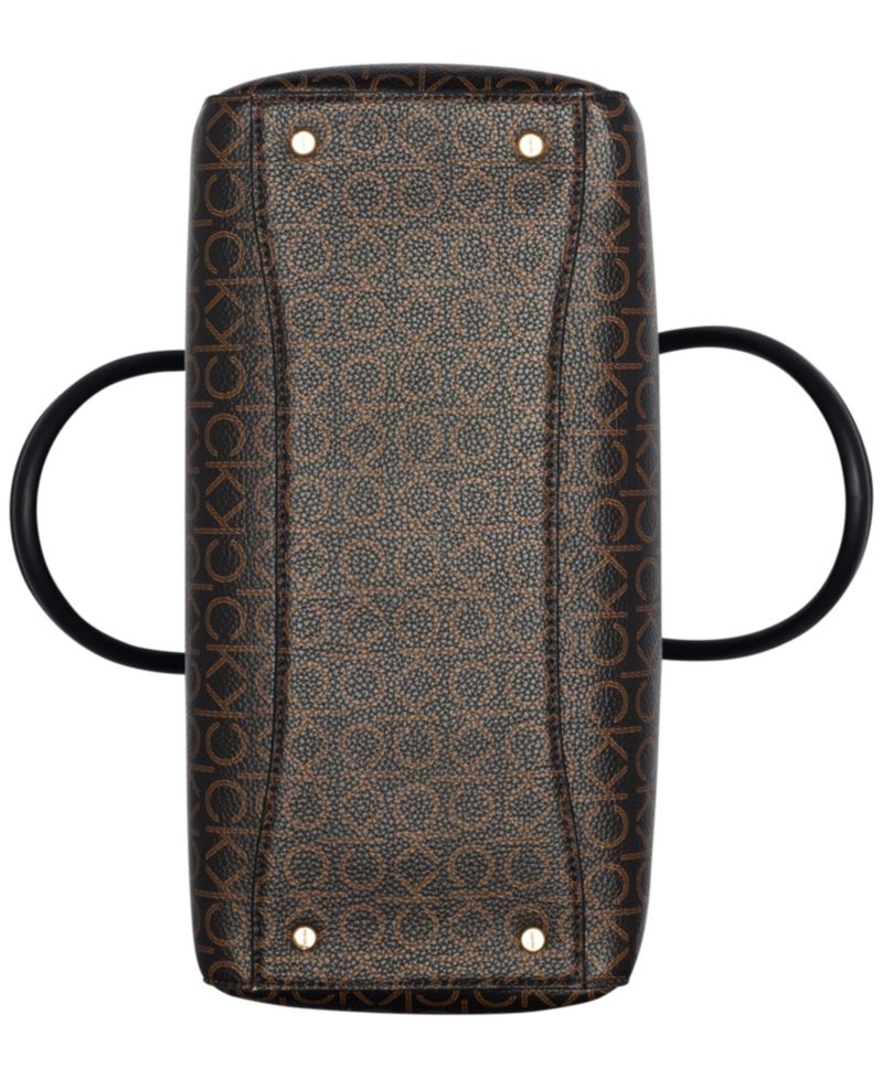 Becky Signature Triple Compartment Turnlock Convertible Tote