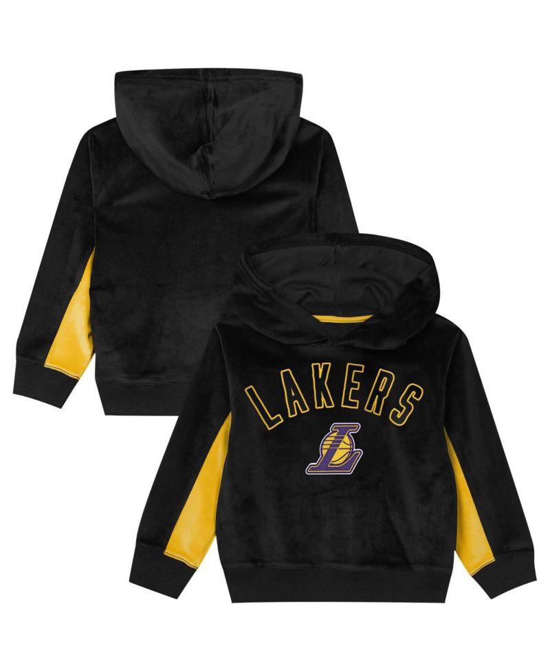 Preschool Black Los Angeles Lakers Velour Hoodie
