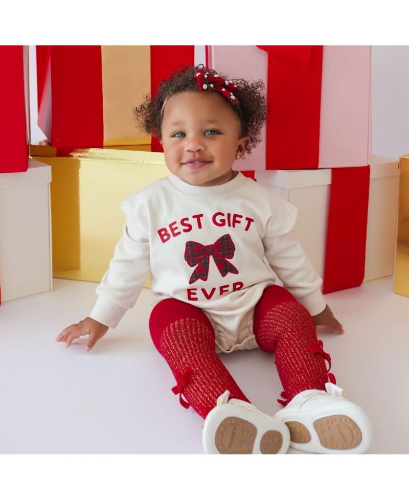 Baby Girls' Best Gift Ever Long-Sleeve Holiday Romper