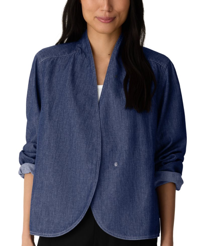 Women's Lightweight Curved-Front Denim Jacket