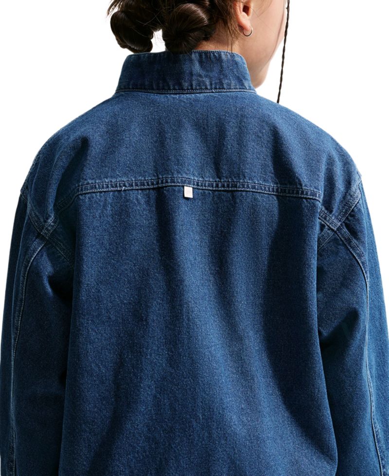 Girls' 7-16 Sportswear Collection Windrunner Oversized Denim Jacket