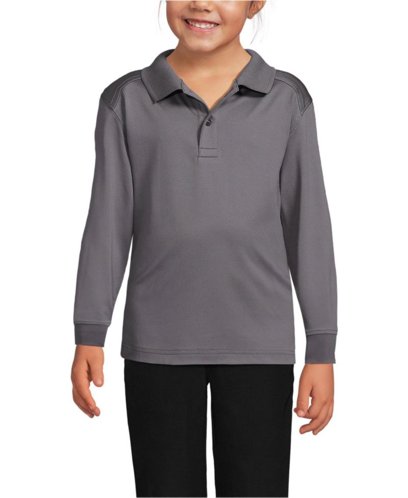 Kids Long Sleeve Rapid Dry Polo Shirt