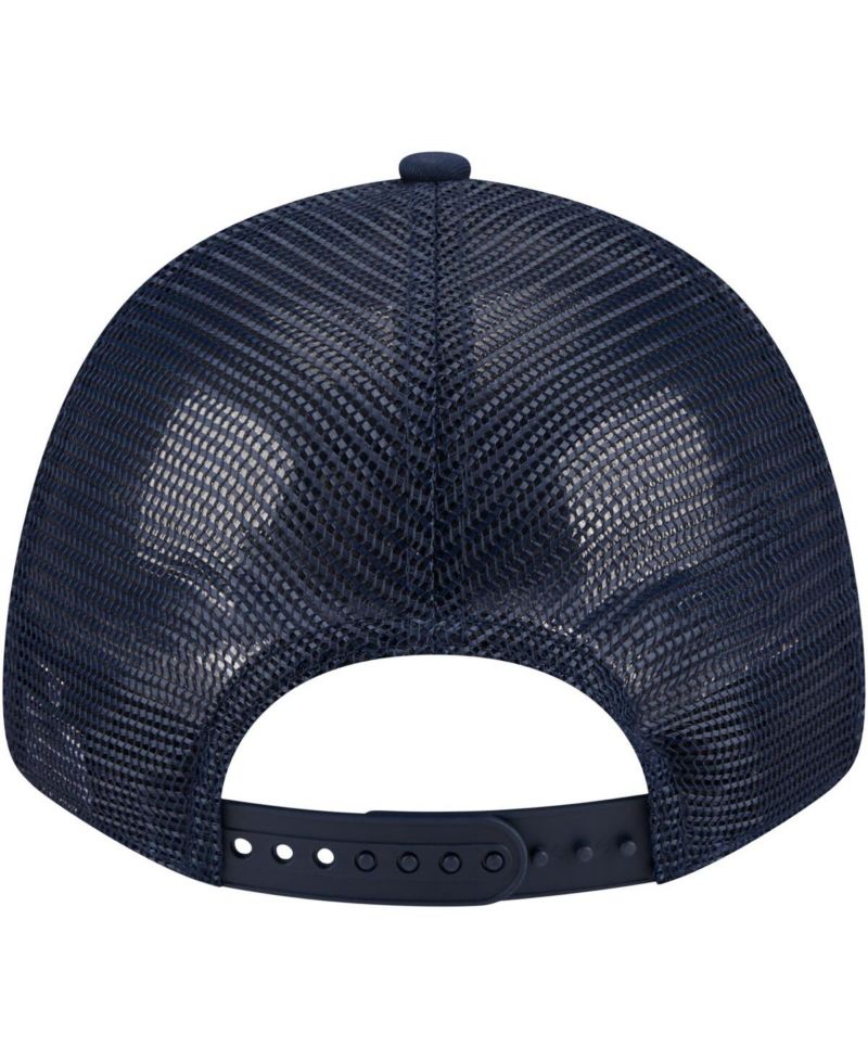 Men's Navy Dallas Cowboys Plate 9FORTY Trucker Adjustable Hat
