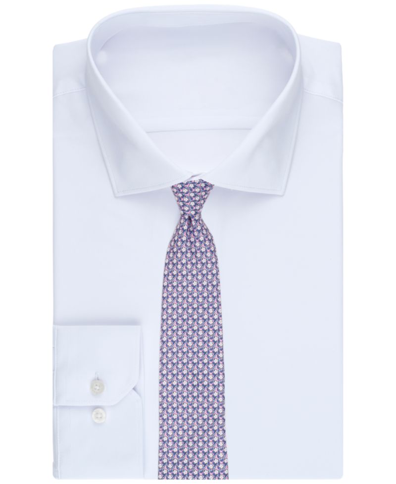 Men's Jean Floral Pattern Tie