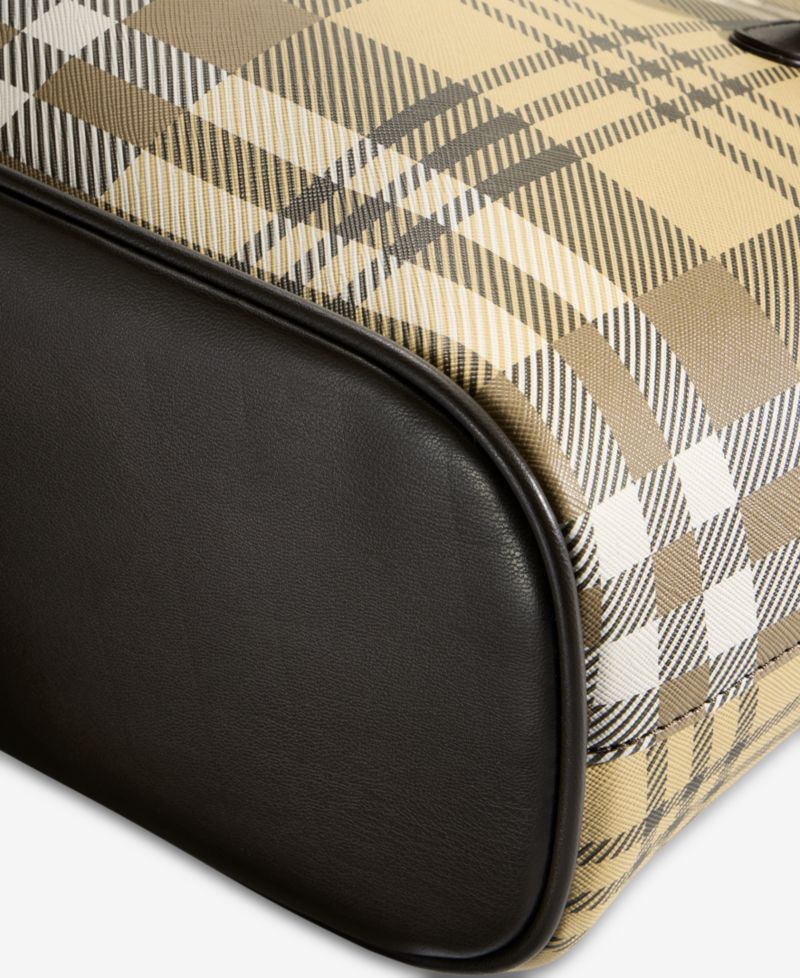 Belted Monogram Straw Tulip Tote Bag